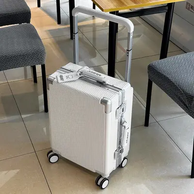 Wide Wheel Student Business Suitcase, Silent, Scratch-Resistant, Large Capacity - 7