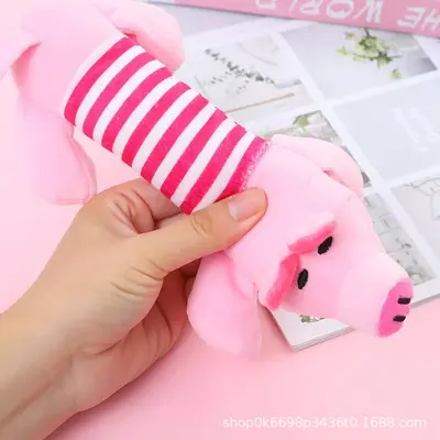 Plush Dog Toy with Sound Bite-Resistant Striped Pig Duck Elephant