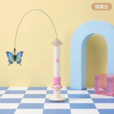 Butterfly Automatic Cat Teaser Wand with Light and Feathers - 10