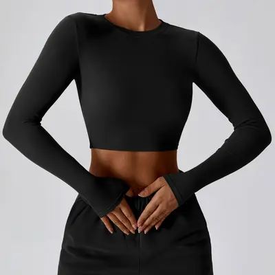 Women's long-sleeve quick-dry breathable sports top - 7