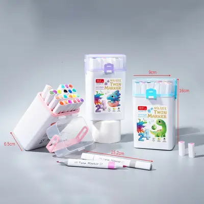 Water-based marker pen set, 36 pens for art and drawing