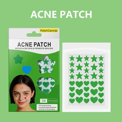 PatchCanvas痘痘贴盒装7色透明圆形痘痘贴纸SHOPEE现货厂家批发 - 13