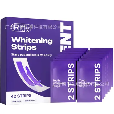 Purple Teeth Whitening Strips, Removes Yellow Stains and Discoloration - 6