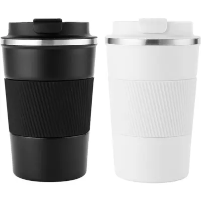 Cross-border third-generation 380ml coffee cup double-layer vacuum 304 stainless steel thermos mug office personalized mug wholesale