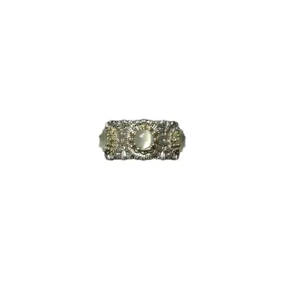 Italienisches Design Gänseblümchen Blütenring Farbedelstein Vintage Damenring