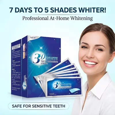 Portable 3D Teeth Whitening Strips 5D 9D, 14 Pairs (28 Strips) - 2
