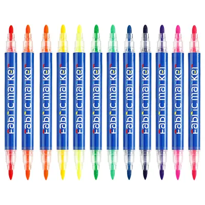 Dual-head fabric pen, UV-resistant, washable - 6
