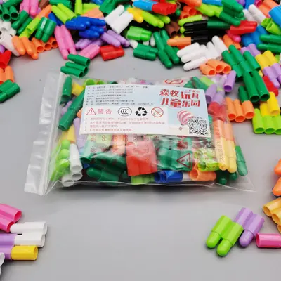 Children's Plastic Snap-Together Rocket Building Blocks Educational Toy - 7