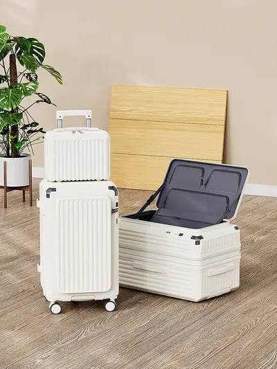 28-Inch Expandable Deep Suitcase, Combination Lock, Silent Spinner Wheels - 3