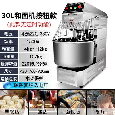 Commercial dough mixer 10/15/25 kg, stainless steel - 11