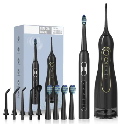 F5 diş ipi T8 elektrikli diş fırçası şarjlı set - 9