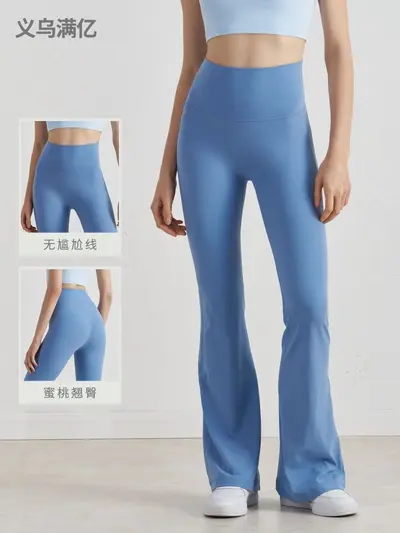 Women's High-Waist Micro Flare Yoga Pants, Butt-Lifting - 4