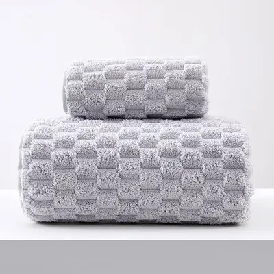 Yunduoge towel set, 3-piece, cotton, quick-drying - 8