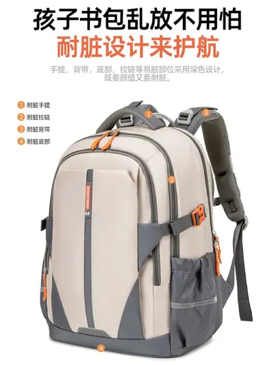 Lightweight Backpack for Boys, Primary & Middle School, Large Capacity - 6