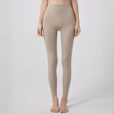 Çıplak Hisli Yoga Taytı, Yüksek Bel, Dikişsiz, Yaz Incelti - 7