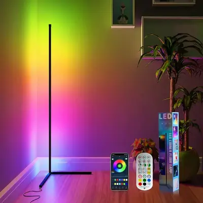 RGBIC Yere Basma Ambiyans Lambası Bluetooth LED Köşe Lambası - 2