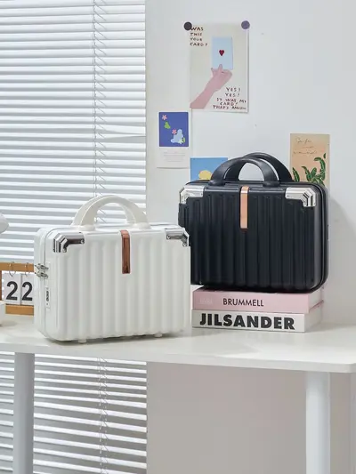 Leichter Retro-Handkoffer, 14-Zoll-Kosmetik-Aufbewahrungsbox - 3