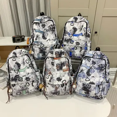 Men's Double-Shoulder Backpack for High School and Middle School Students - 4
