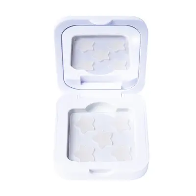 Smiley Face Mirror Case with Colorful Star Hydrocolloid Acne Patches - 11