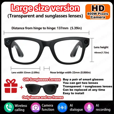 Grenzüberschreitend neue E03 intelligente KI-Foto-Brille mit 800W Kamera, Bildstabilisierung, Fotografie, Erkennung, Übersetzung intelligente Brille - 9