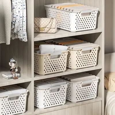 Miscellaneous storage basket snack toy organizer box household plastic storage box kitchen cabinet basket desktop storage basket