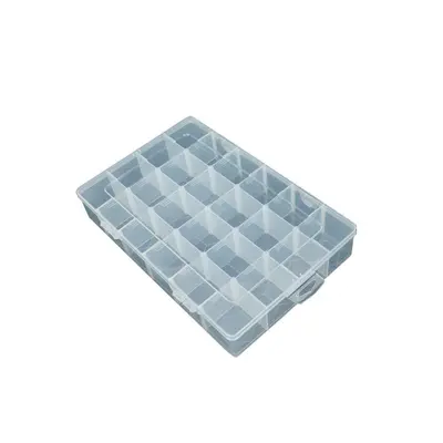 Transparent PP Plastic Organizer Box with Compartments for Desktop and Tackle