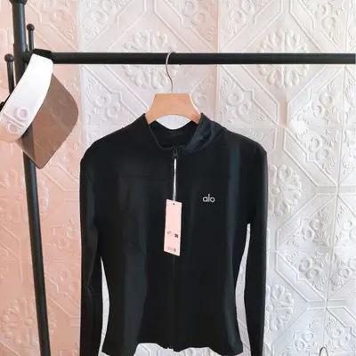 Women's Yoga Jacket, Long Sleeve, Slim Fit, Stand Collar - 4