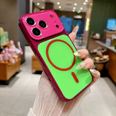Dopamine Color-Block Magnetic Phone Case for iPhone 17 Pro Max - 8