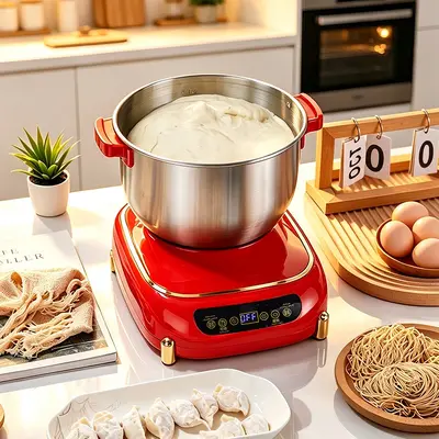 Elektrische Teigmaschine für den Hausgebrauch, kleine Knetmaschine mit großem Fassungsvermögen, Küchenmaschine für Bäckerei, Dampfbrötchenmaschine, neue automatische Teiggehmaschine - 5
