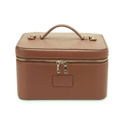 PU Leather Portable Makeup Bag with Compartments, Large Capacity - 9