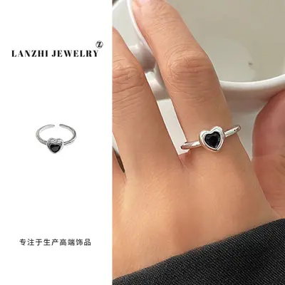 Lanzhi koreanische Schmuckringe Tiktok-Hit für Frauen minimalistisches Design Luxus Mode offener 925er Silberring - 11