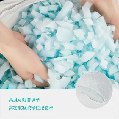 Langes Körperkissen mit Gel-Granulat und Memory-Schaum