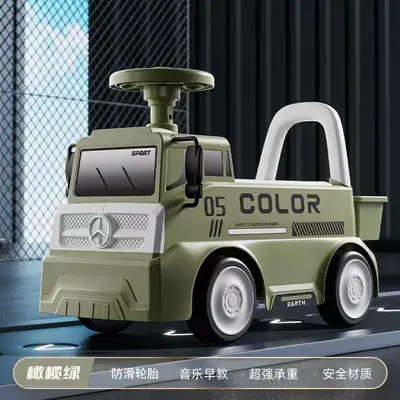 Ride-On Children's Excavator Engineering Vehicle with Slide - 9