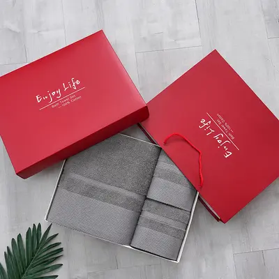 32er Baumwoll-Handtuch-Set, Badetuch, 3-teilig, Geschenkbox - 11