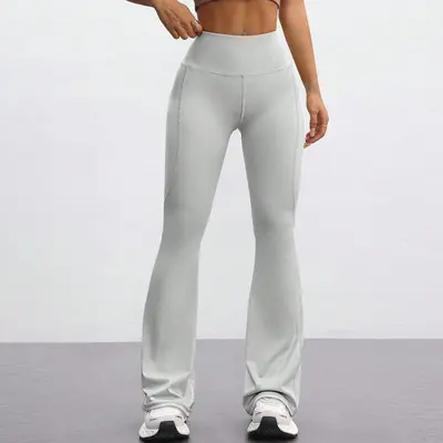 Women's Long Yoga Leggings, Seamless Look, High-Waist, Quick-Dry - 11