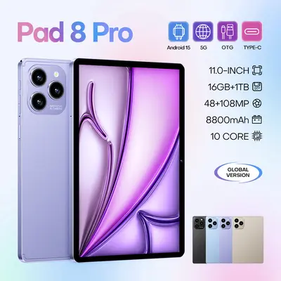 Sınır ötesi e-ticaret 2025 10.1 inç incell ekran Pad8Pro tablet çift hatlı 4G arama 4+32