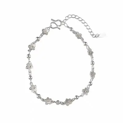 925er Silber Blüten-Armband elegant für Damen - 5