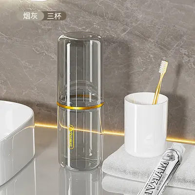 Portable Electric Toothbrush Storage Box and Mouth Rinse Cup Travel Set - 9