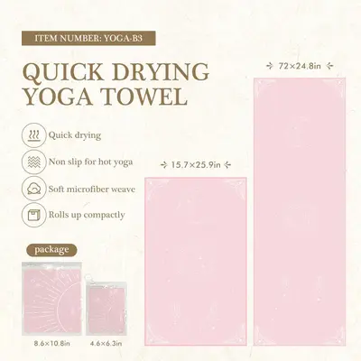 Yoga Matı Havlusu 68x183cm Kaymaz - 12