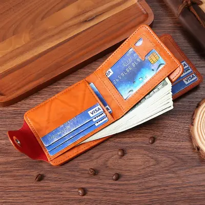 Men's Ultra-Light PU Wallet, US Dollar Pattern, Retro Multi-Card - 5