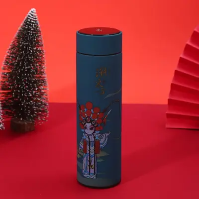 国潮304不锈钢智能保温杯办公便携直身杯中国风商务礼品杯大容量 - 10