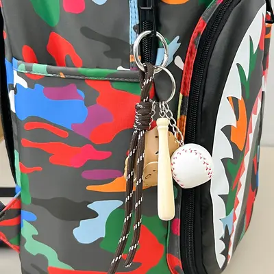 Großer Schulrucksack mit Haifisch-Print, Unisex Freizeitrucksack - 13