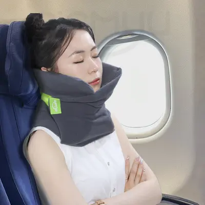 U-shaped neck pillow, portable for travel and sleep - 8
