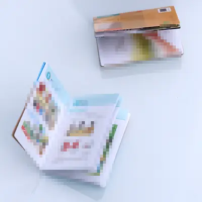 Puppenhaus künstliche Stereo-Miniatur-Mini-Grundschul-Lehrbuch Band 1 und 2 DIY Puppenhaus-Dekoration Schreibwaren Bücher