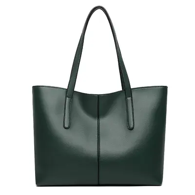Große Damenhandtasche, schlichte Pendler-Tote-Bag mit Schultergurt - 9