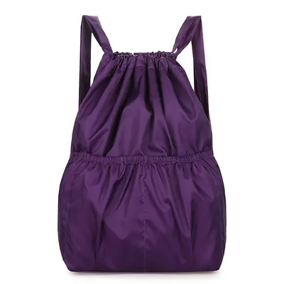 Women's Drawstring Backpack, Large Capacity Printed Travel Bag - 8
