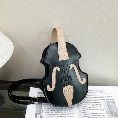 Kadın Gitar Çantası Yağlı Deri Çapraz Askılı Çanta Kişiselleştirilebilir - 10