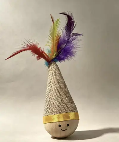 Weeble Feather Cat Teaser Wand with Ball, Self-Play Cat Toy - 10