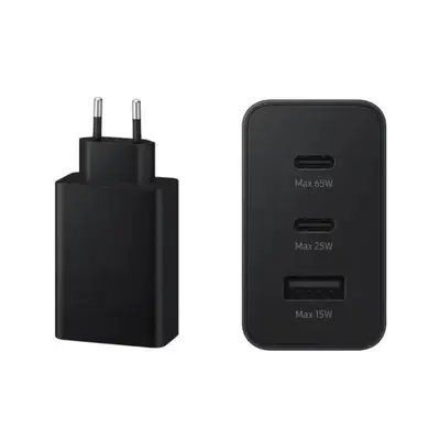 65W Gallium Nitride Ladegerät für Samsung Handys, ACC Mehrfach-Schnellladekopf-Set mit US-, EU- und UK-Stecker