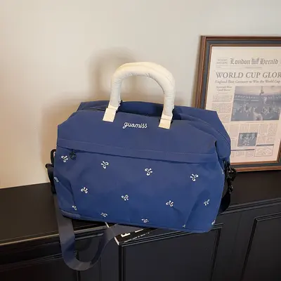 Women's Portable Short Trip Travel Bag 2026 New Trendy Fashion Outdoor Storage Luggage Bag Large Capacity Crossbody Fitness Bag - 11